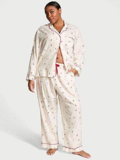 Пижама с штанами Flannel Long PJ Set Victoria's Secret