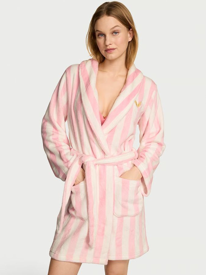 Короткий теплый халат Short Cozy Robe Victoria's Secret