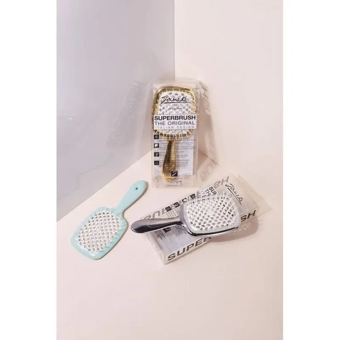 Щетка для волос Superbrush Large gold-white Janeke
