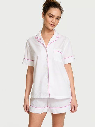 Хлопковая пижама с шортами Heritage Cotton Short PjSet Victoria's Secret