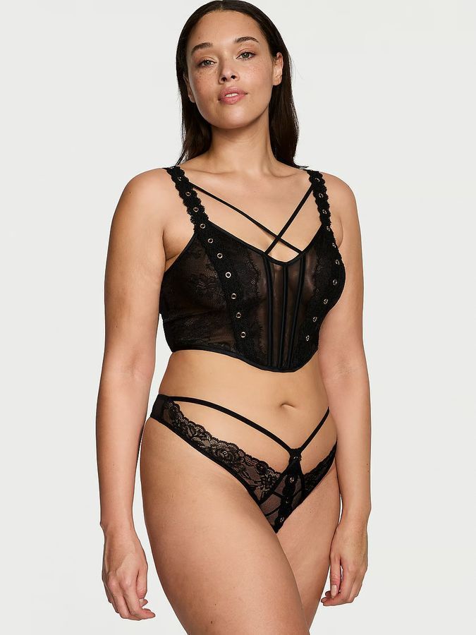 Корсет топ Rose Lace & Grommet Strappy Victoria's Secret