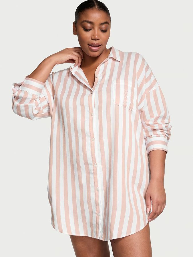 Хлопковая ночная рубашка Modal-Cotton Sleepshirt Victoria's Secret