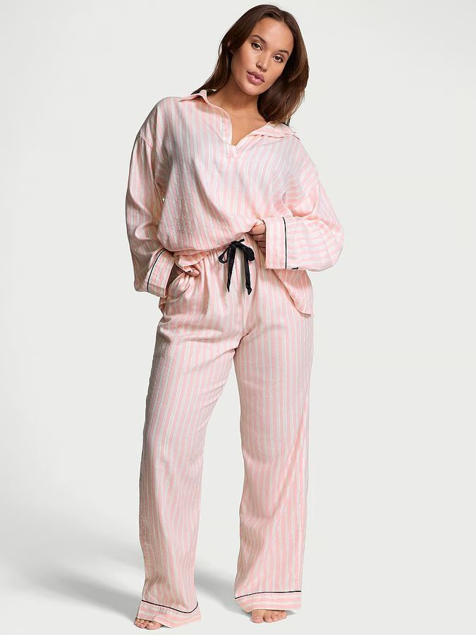 Пижама с штанами Popover Flannel Long PJ Set Victoria's Secret