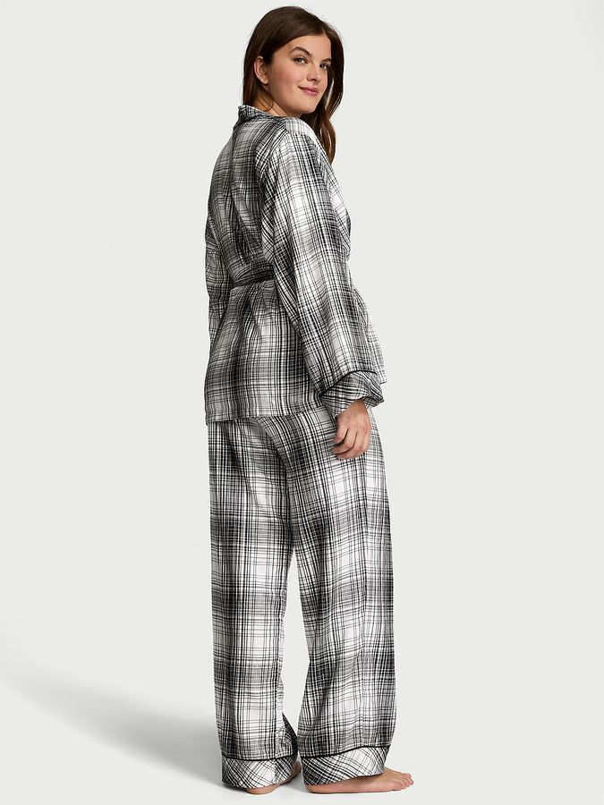 Пижама с штанами Wrap Flannel Long PJ Set Victoria's Secret
