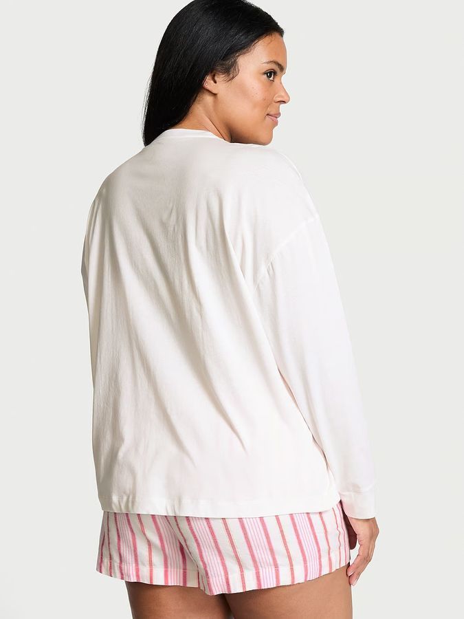 Хлопковая пижама с шортами Short Tee-Jama Set Victoria's Secret