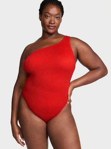 Сдельный купальник Crinkle One-Shoulder Victoria's Secret