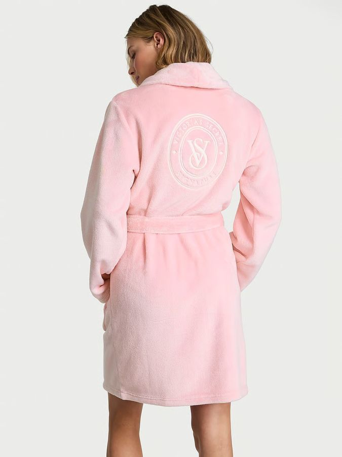 Короткий теплый халат Short Cozy Robe Victoria's Secret