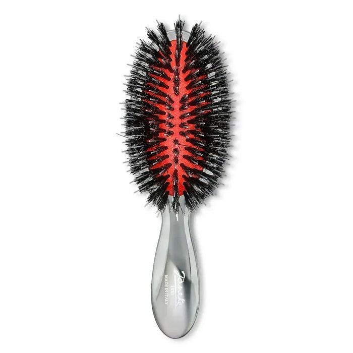 Средняя щетка для волос смешанной щетины Chromium Line Pneumatic Hairbrush Medium Janeke