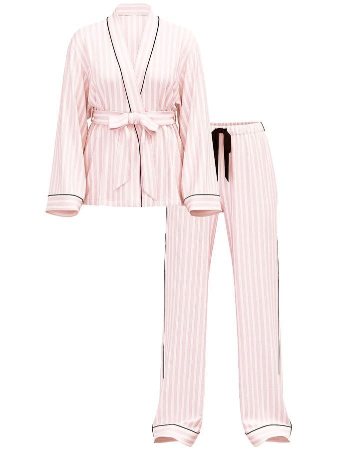 Пижама с штанами Wrap Flannel Long PJ Set Victoria's Secret