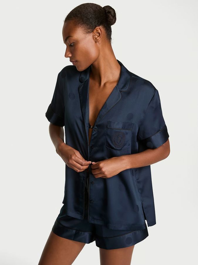 Атласна піжама з шортами Glazed Satin Short PjSet Victoria's Secret