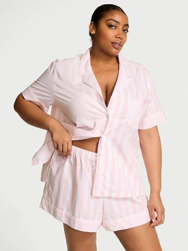Хлопковая пижама с шортами Heritage Cotton Short PjSet Victoria's Secret