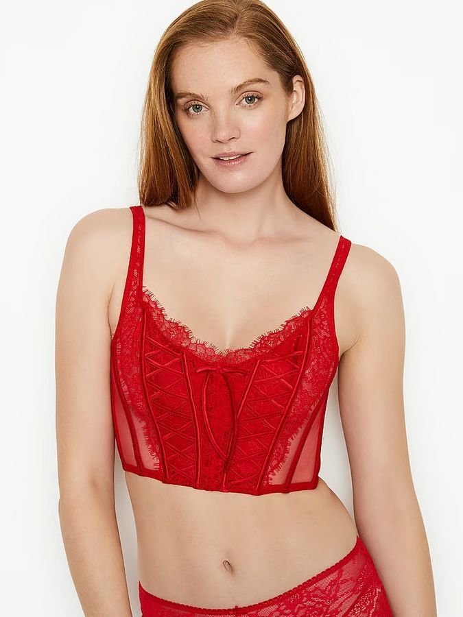 Бюстьє корсет без наповнення Unlined Lace-Up Dream Angels Victoria's Secret