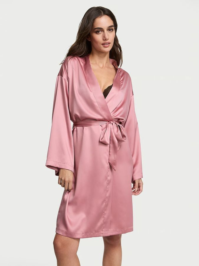Атласный халат Satin Midi Robe Victoria's Secret