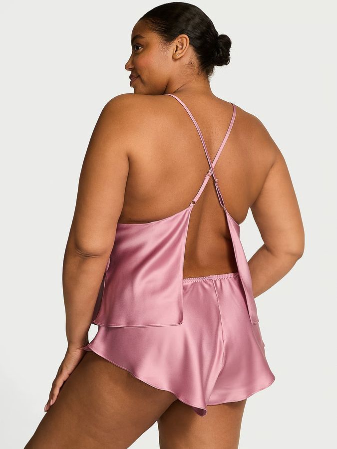 Атласний комплект для сну Open-Back Cami Set Victoria's Secret