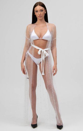 Шифоновая длинная туника для пляжа SS Secret Shop