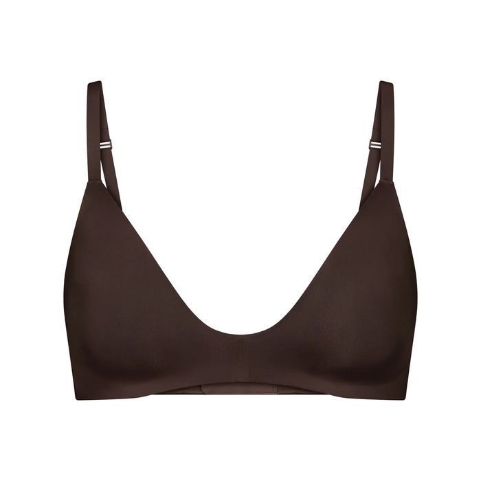 Бесшовный бюсгальтер деми без косточек T-SHIRT SKIMS