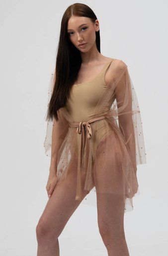 Шифоновая короткая туника для пляжа SS Secret Shop