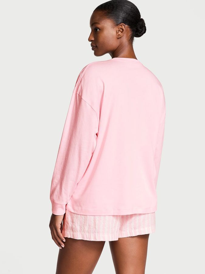 Хлопковая пижама с шортами Short Tee-Jama Set Victoria's Secret
