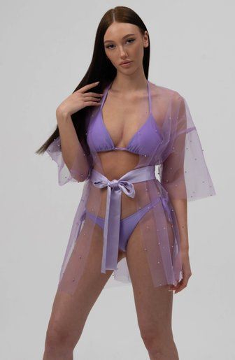 Шифоновая короткая туника для пляжа SS Secret Shop