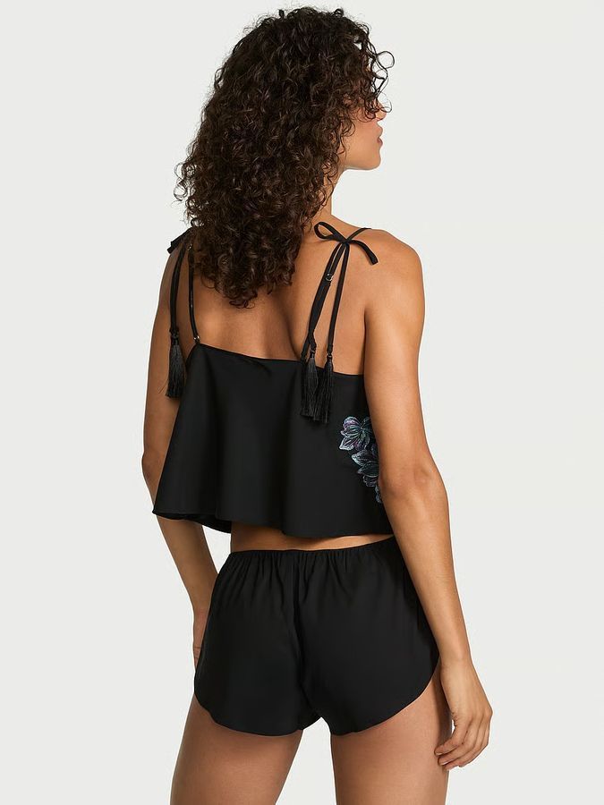 Атласный комплект для сна Electric Orchid Cami Set Victoria's Secret