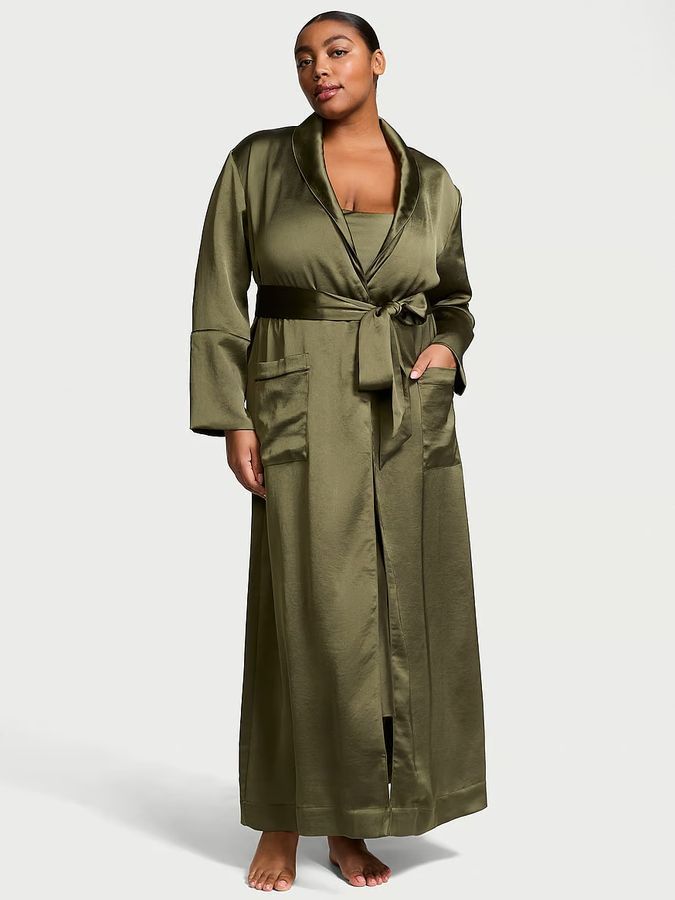 Длинный атласный халат Luxe Satin Long Robe Victoria's Secret