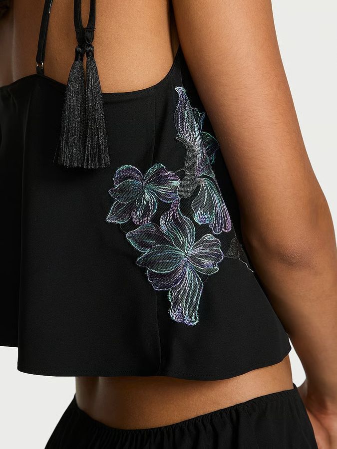 Атласный комплект для сна Electric Orchid Cami Set Victoria's Secret