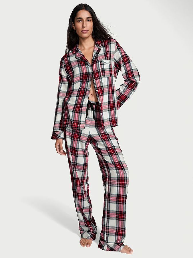 Піжама з штанами Flannel Long PJ Set Victoria's Secret
