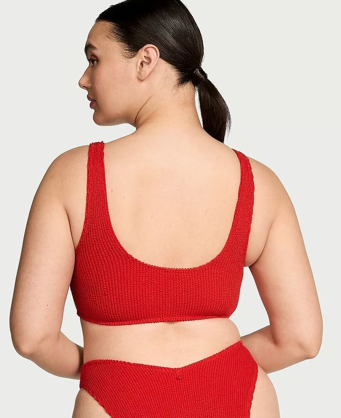 Купальник браллет с плавками тонг Crinkle Scoop Victoria's Secret