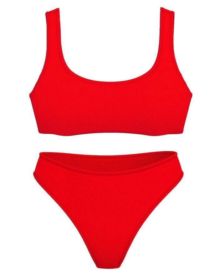 Купальник браллет с плавками тонг Crinkle Scoop Victoria's Secret