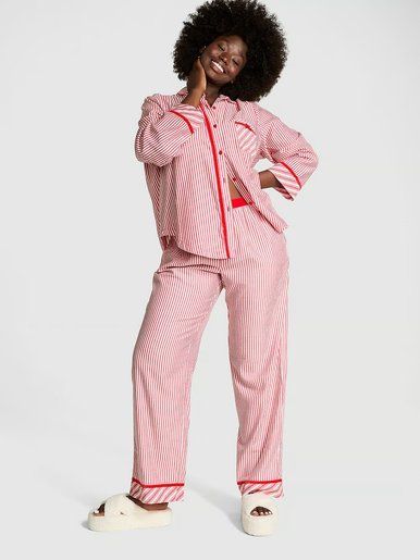 Пижама с штанами Flannel Long PJ Set PINK