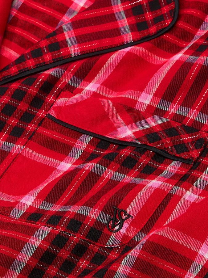 Пижама с штанами Flannel Long PJ Set Victoria's Secret