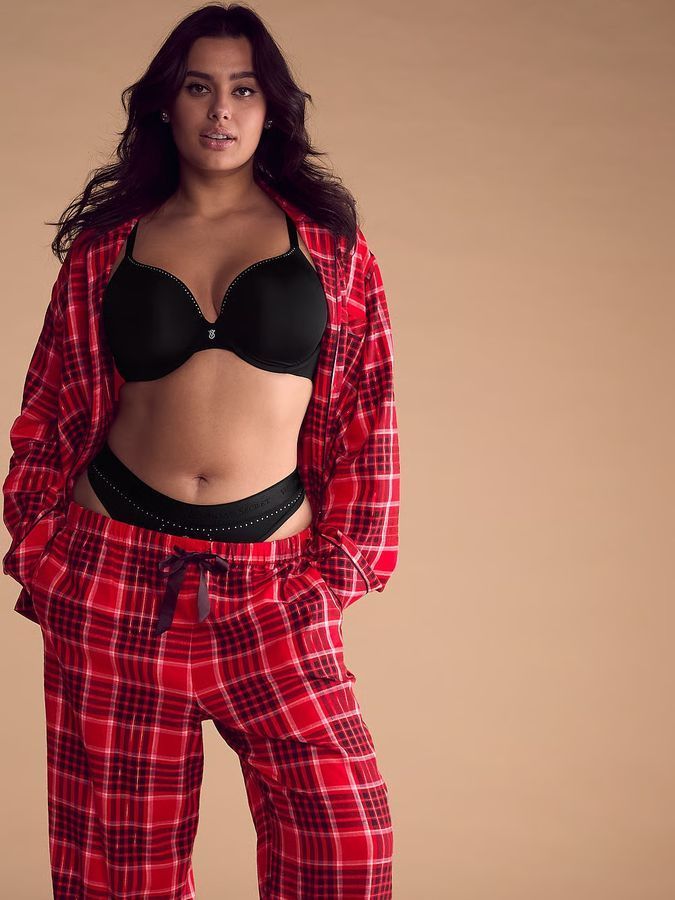 Пижама с штанами Flannel Long PJ Set Victoria's Secret
