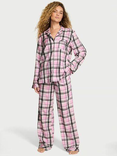 Пижама с штанами Flannel Long PJ Set Victoria's Secret
