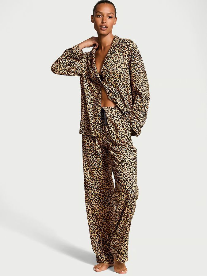 Пижама с штанами Flannel Long PJ Set Victoria's Secret