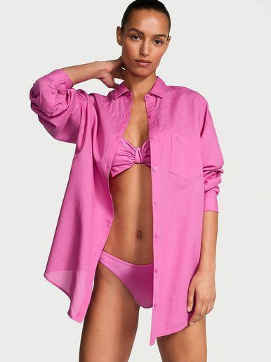Рубашка Boyfriend Shirt Dress Victoria's Secret