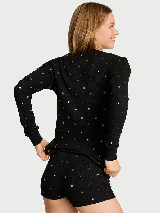 Піжама з штанами Henley Flannel Short PJ Set Victoria's Secret