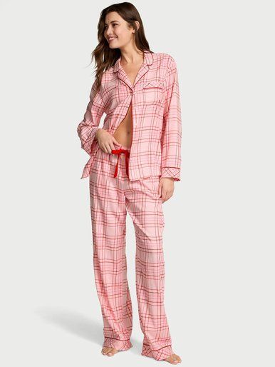 Піжама з штанами Flannel Long PJ Set Victoria's Secret