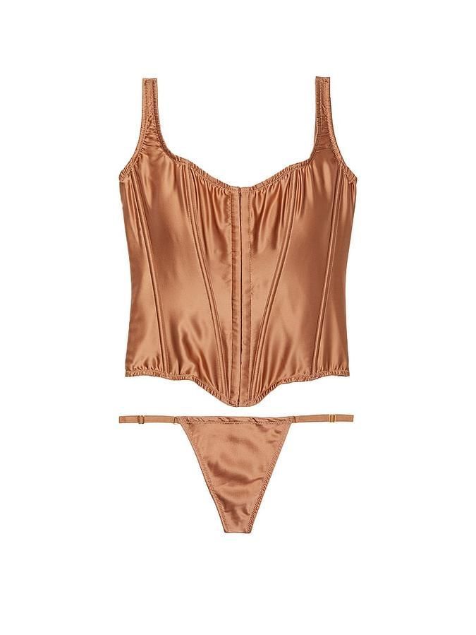 Комплект Корсет & Трусики стринги Classic Silk Corset Set Victoria's Secret