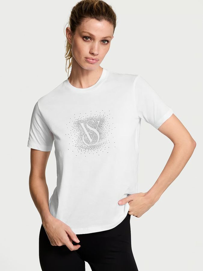 Хлопковая футболка 100% Cotton Perfect Tee Victoria's Secret