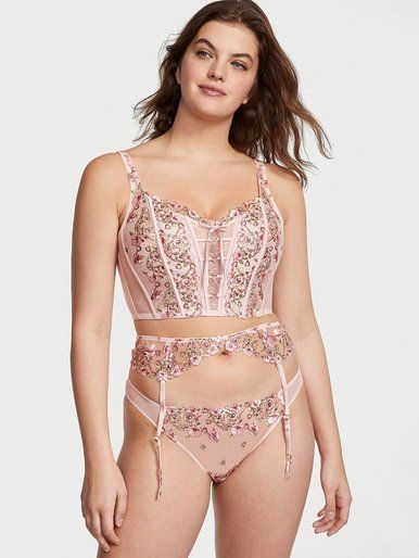Пояс с подвязками Floral Heart Embroidery Dream Angels Victoria's Secret