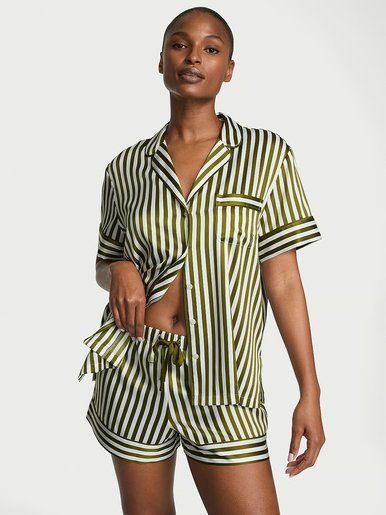 Атласная пижама с шортами Glazed Satin Short PjS Victoria's Secret