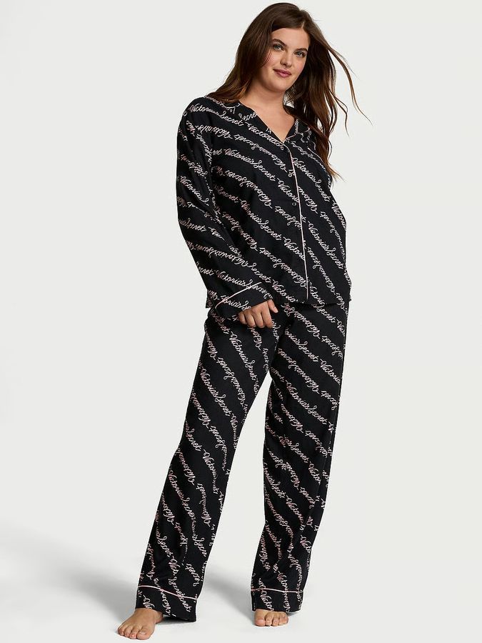Піжама з штанами Flannel Long PJ Set Victoria's Secret