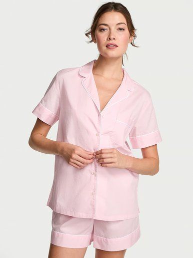 Хлопковая пижама с шортами Heritage Cotton Short PjSet Victoria's Secret