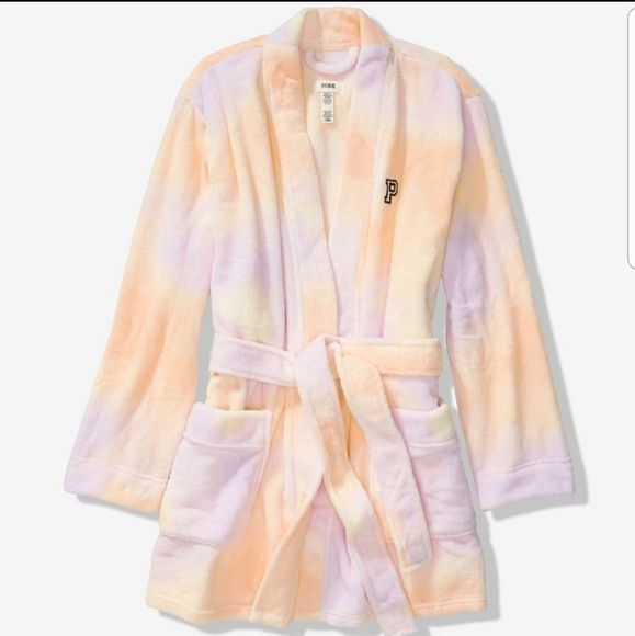 Теплый халат Cozy Plush Teddy Robe Pink PINK