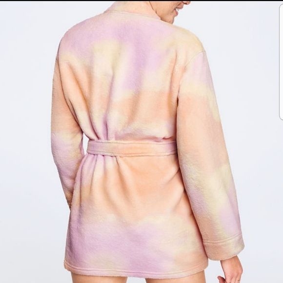 Теплый халат Cozy Plush Teddy Robe Pink PINK