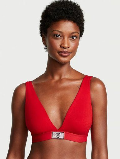 Хлопковый бюстгальтер без косточек Shine Lounge Bra Victoria's Secret