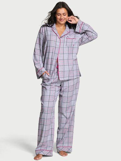 Піжама з штанами Flannel Long PJ Set Victoria's Secret