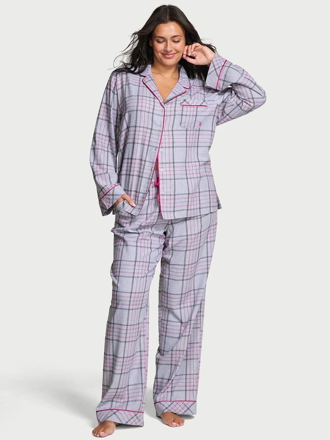 Піжама з штанами Flannel Long PJ Set Victoria's Secret