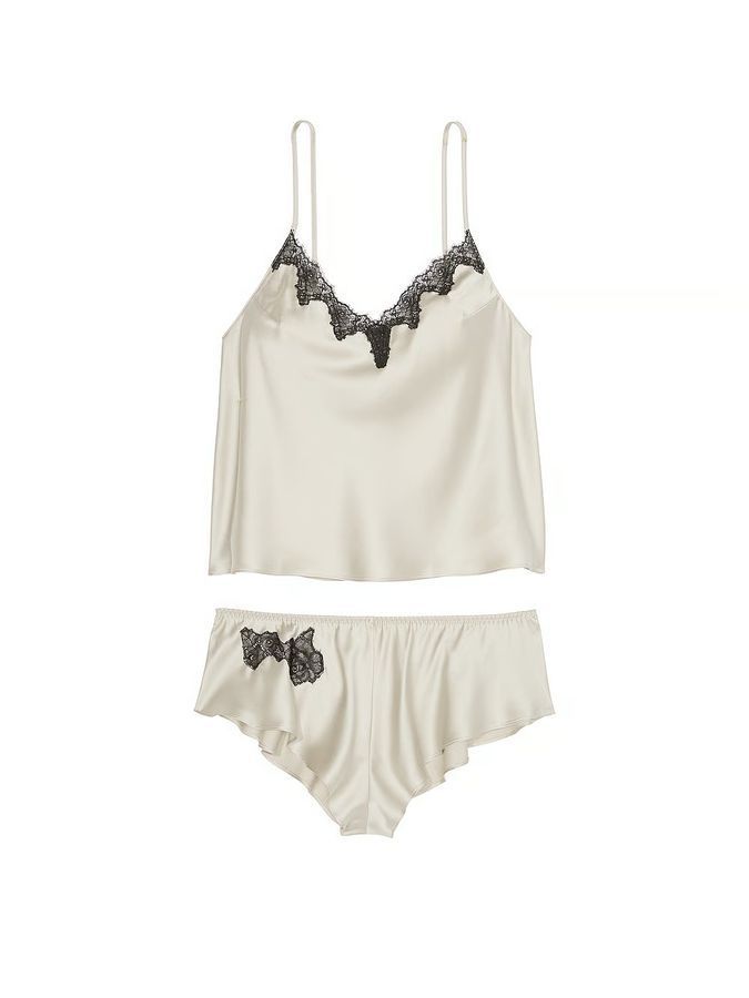 Атласный комплект Satin Rose Cami Shorts Set Victoria's Secret