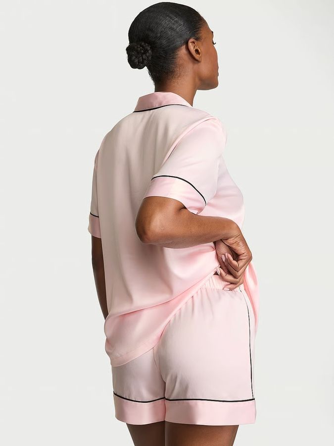 Атласная пижама с шортами Glazed Satin Short PjSet Victoria's Secret